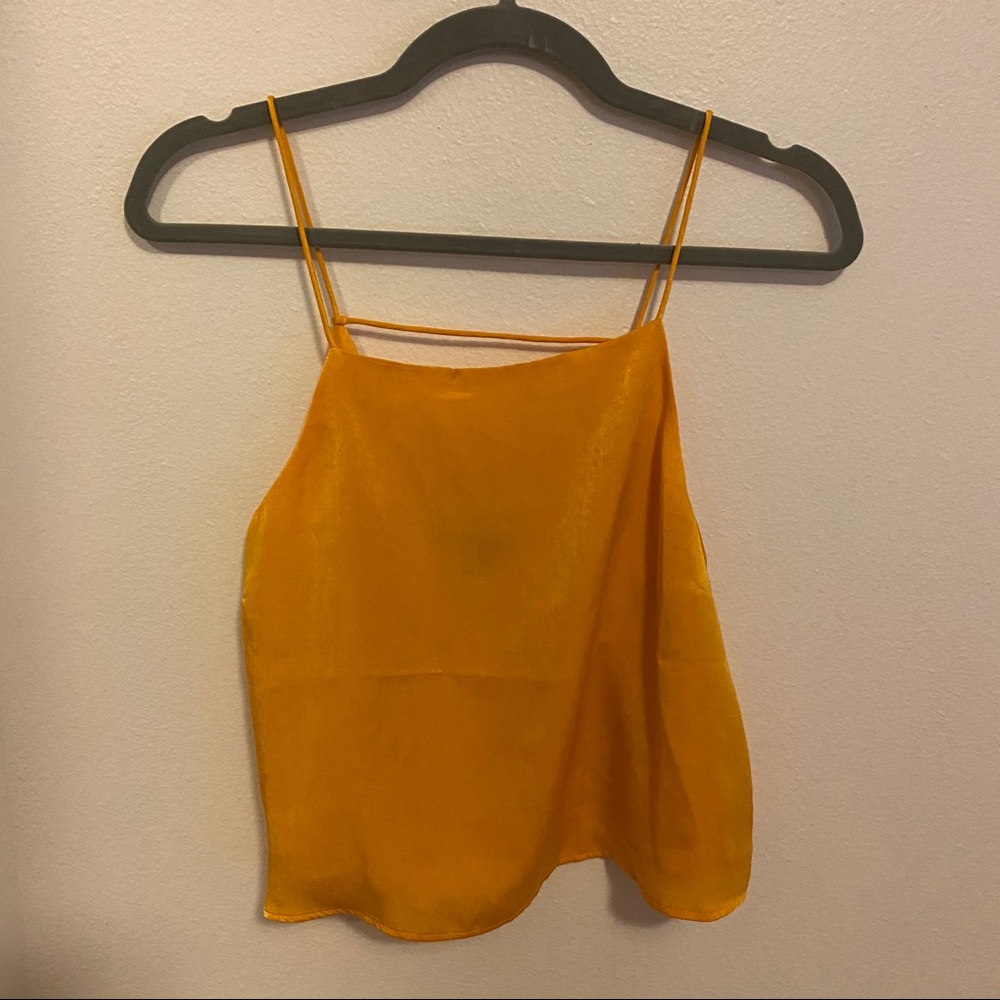 Orange cropped tank top